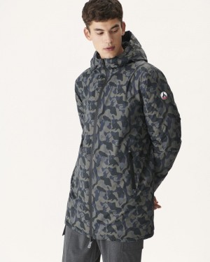 JOTT Amsterdam Reversible Miesten Untuvatakki Camo Mustat | JDT-6419