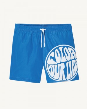 JOTT Biarritz Miesten Swim Shorts Sininen Valkoinen | WYZ-1248