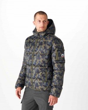 JOTT Java Extreme Cold Hupullinen Miesten Untuvatakki Camo | WNC-8877