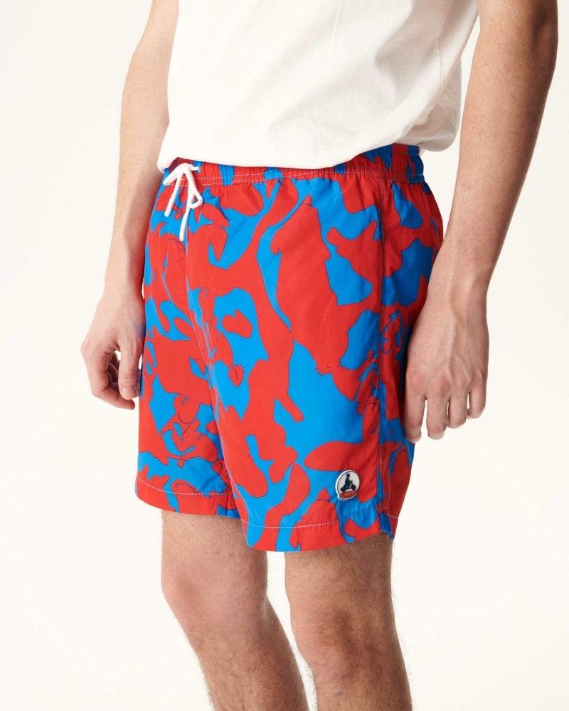 JOTT Biarritz Miesten Swim Shorts Camo Sininen Punainen | ECC-2451