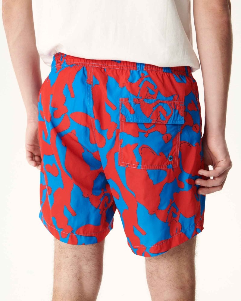 JOTT Biarritz Miesten Swim Shorts Camo Sininen Punainen | ECC-2451