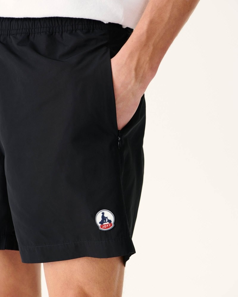 JOTT Biarritz Miesten Swim Shorts Mustat | ZSE-9211