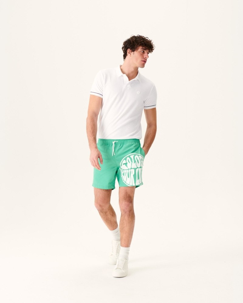 JOTT Biarritz Miesten Swim Shorts Vihreä Valkoinen | GNZ-5876