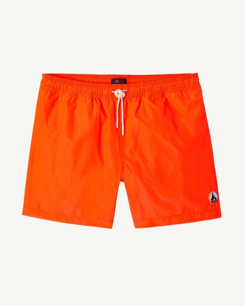 JOTT Biarritz Neon Miesten Swim Shorts Oranssi Sitruuna Raidallinen | YDX-3844