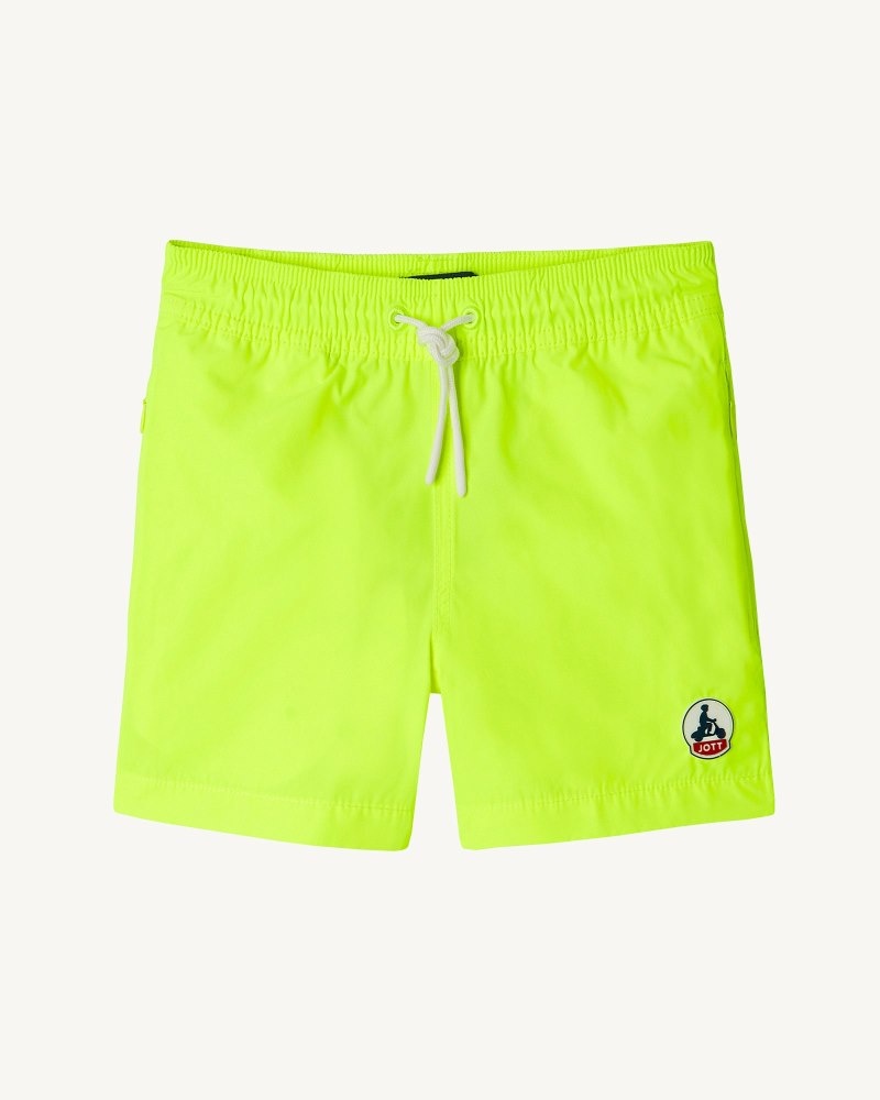 JOTT Cassis Neon Yellow Lasten Swim Shorts Laivastonsininen | MZX-6541