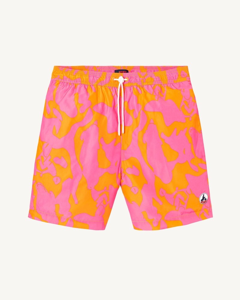 JOTT Intense Pink/Apricot Biarritz Camo Miesten Swim Shorts Tummansininen | UEE-6875