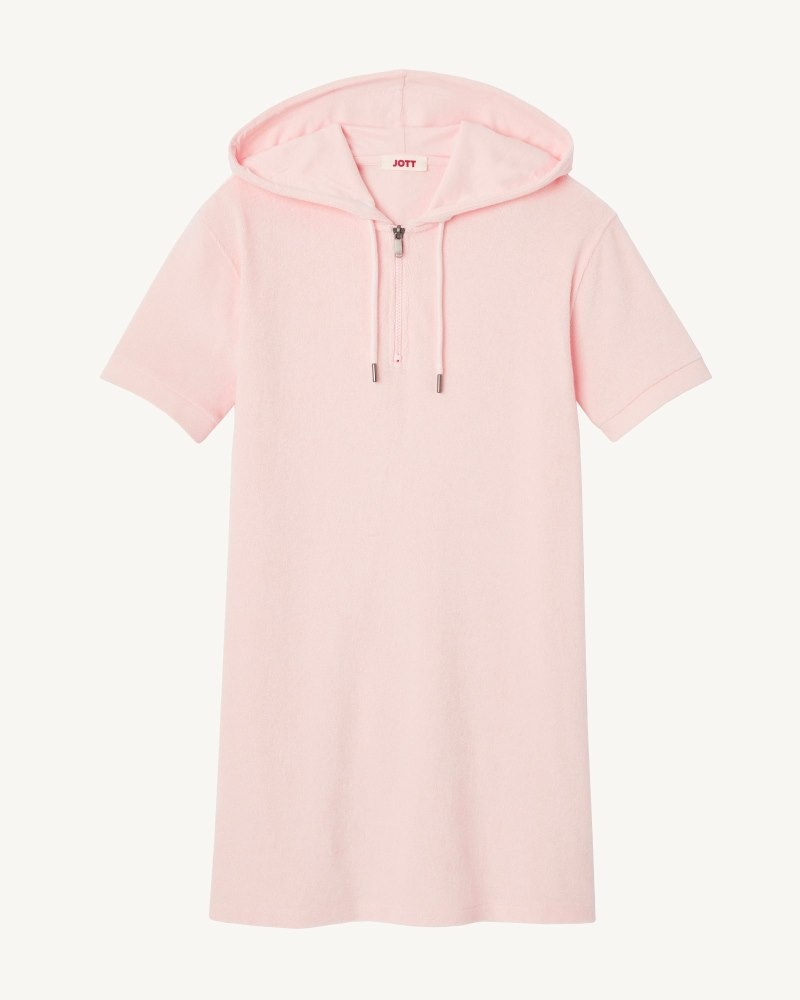 JOTT Meg Light Pink Toweling Naisten Mekko Valkoinen | ALT-1471