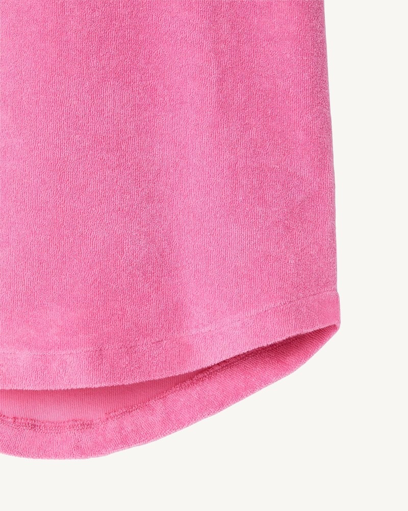 JOTT Mini Hot Pink Hupullinen Puuvilla Terry Lasten Mekko Valkoinen | QCP-2767