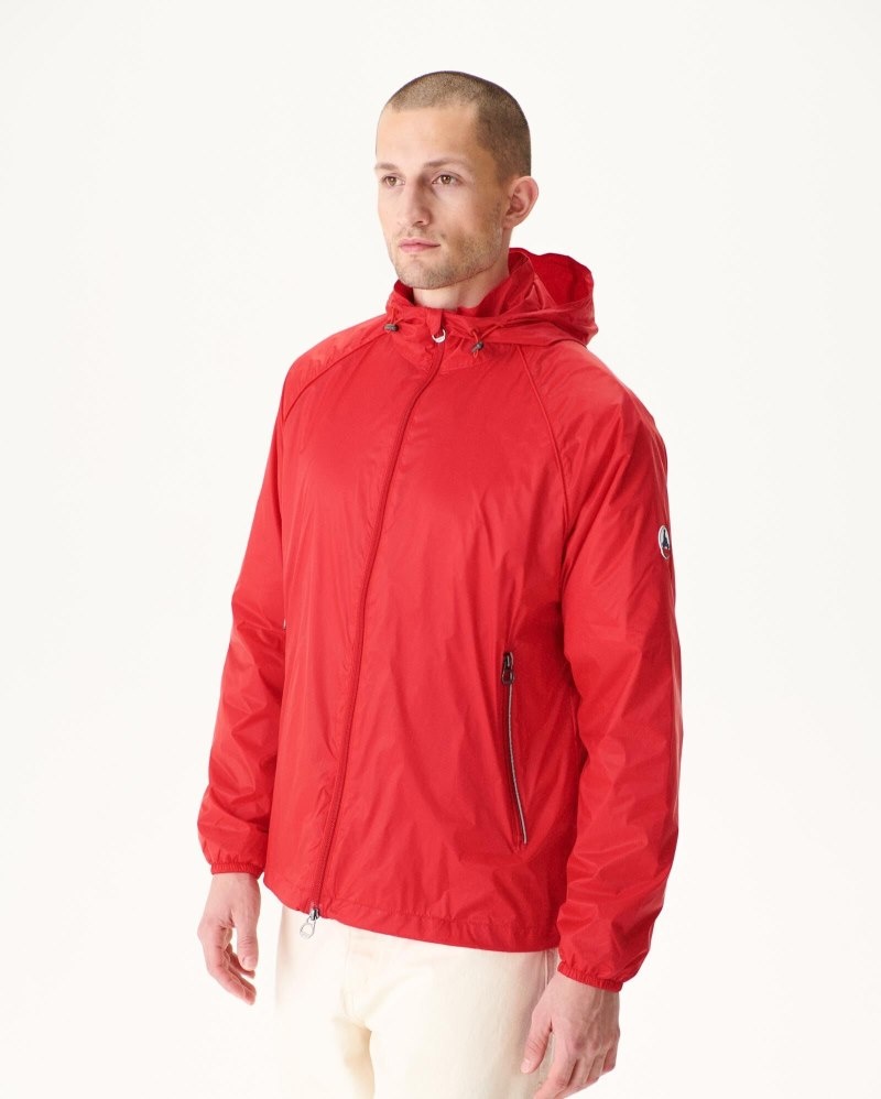 JOTT Mistral Hupullinen Miesten Tuulitakki Punainen | FKT-4793