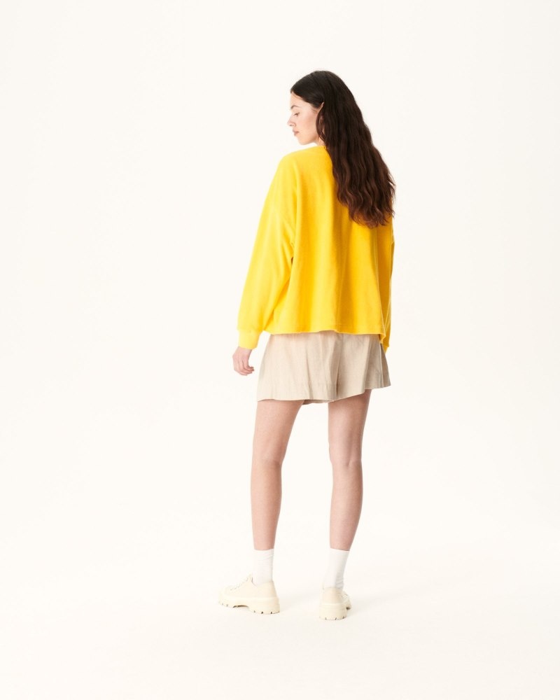 JOTT Pamplona Citron Long Sleeve Naisten Neuletakki Sitruuna | HGZ-1513