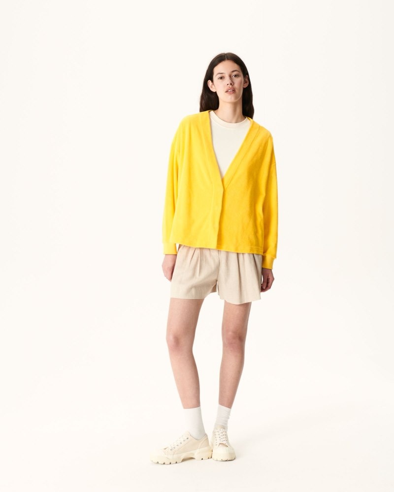 JOTT Pamplona Citron Long Sleeve Naisten Neuletakki Sitruuna | HGZ-1513