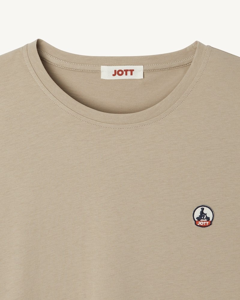 JOTT Rosas Round Neck Naisten T Paidat Beige | UKE-8494