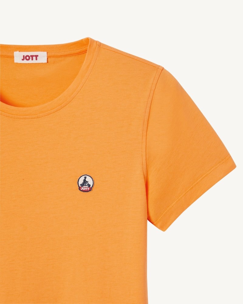 JOTT Rosas Round Neck Naisten T Paidat Oranssi | NWH-2994